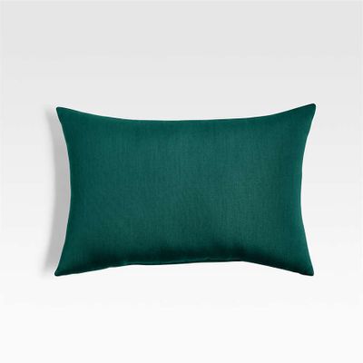 Sunbrella ® 20"x13" Forest Green Outdoor Lumbar Pillow