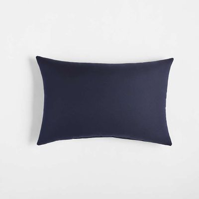 Sunbrella ® 20"x13" Navy Outdoor Lumbar Pillow