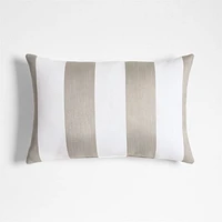 Sunbrella ® 20"x13" Cabana Flax Taupe Stripe Outdoor Throw Pillow