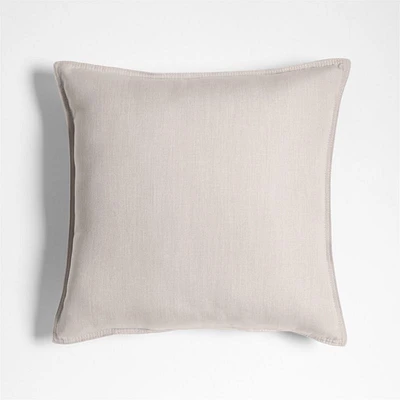 Sunbrella ® Canvas 20"x20" Flax Taupe Outdoor Throw Pillow