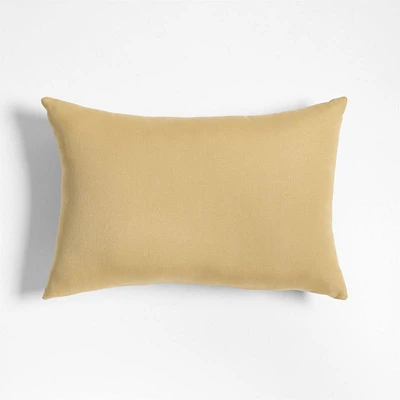 Sunbrella ® Canvas 20"x13" Wheat Yellow Outdoor Throw Pillow