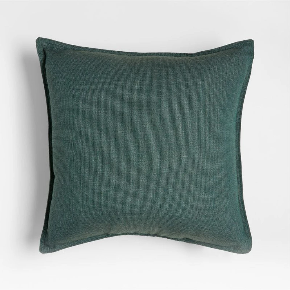 Sunbrella ® Solid 20"x20" Aspen Green Textured Outdoor Throw Pillow