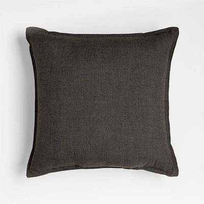 Sunbrella ® Solid 20"x20" Onyx Black Textured Outdoor Throw Pillow