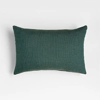 Sunbrella ® Solid 20"x13" Aspen Green Textured Outdoor Lumbar Pillow