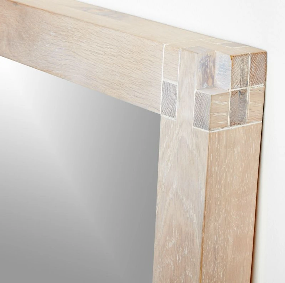 Sune Whitewashed Wood Floor Mirror