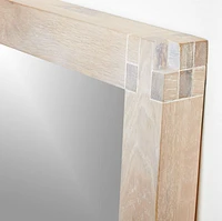 Sune Whitewashed Wood Floor Mirror