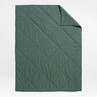 Supersoft Pine Green Cotton Gauze Kids Twin Quilt
