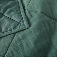 Supersoft Pine Green Cotton Gauze Kids Twin Quilt
