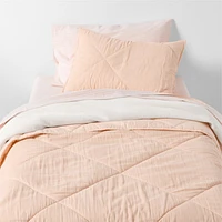 Stax Pajama Stripe Percale Organic Cotton Kids Twin Sheet Set