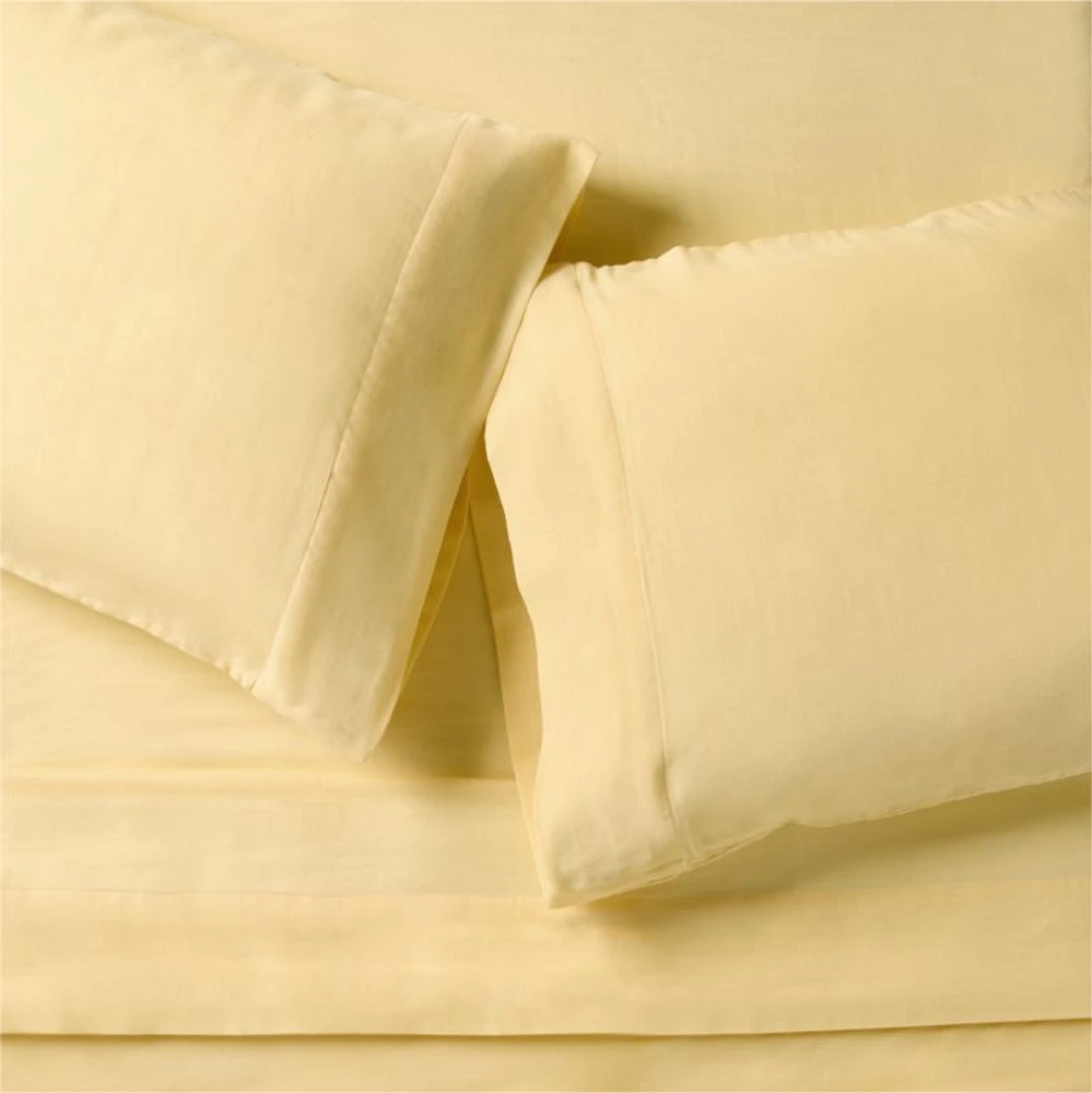 Supersoft Straw Yellow Organic Cotton Gauze Kids Twin Sheet Set