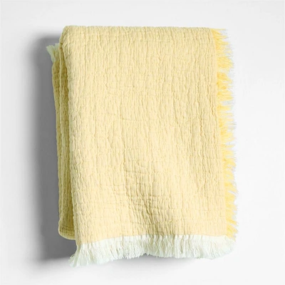 Supersoft Straw Yellow Organic Cotton Gauze Baby Stroller Blanket