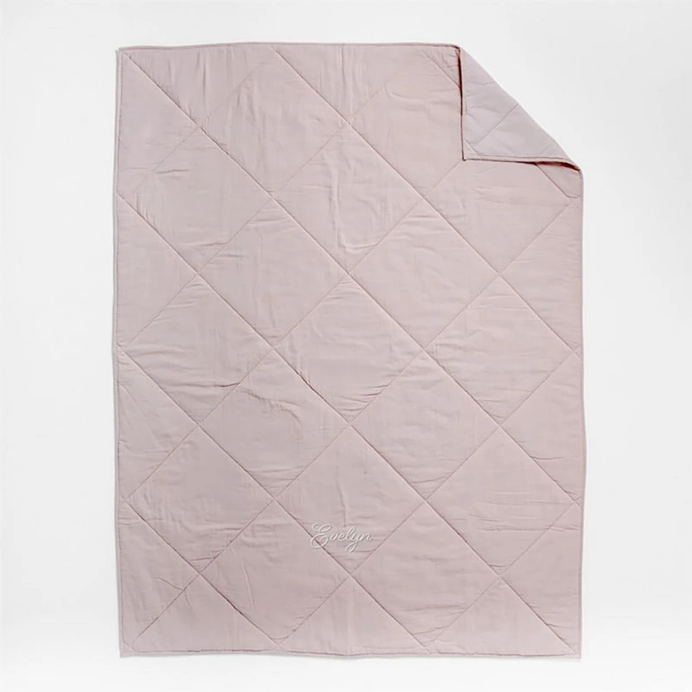 Supersoft Lilac Rose Cotton Gauze Kids Twin Quilt