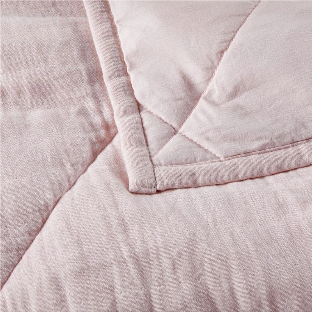 Supersoft Lilac Rose Cotton Gauze Kids Twin Quilt