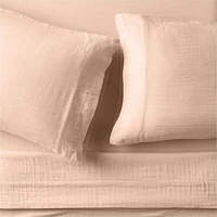 Supersoft Kids Elegant Pink Gauze Organic Cotton Twin Sheet Set