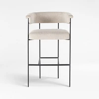 Sutter Beige Bouclé Bar Stool