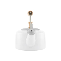 Chantal ® Sven White Tea Kettle with Wood Handle and Knob