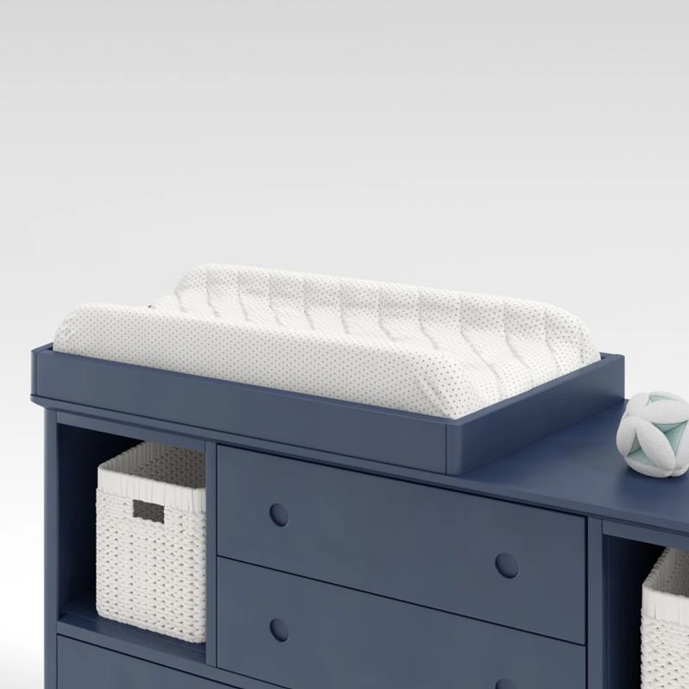 Navy Blue Wood Baby Changing Table Topper