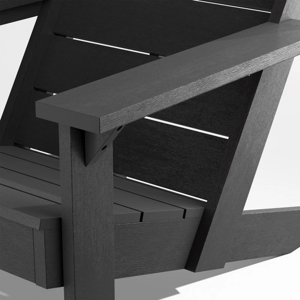 Takagi Black Recycled Outdoor Adirondack Chair