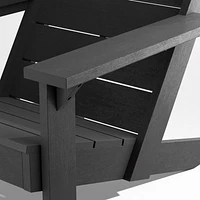 Takagi Black Recycled Outdoor Adirondack Chair