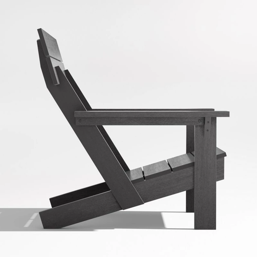 Takagi Black Recycled Outdoor Adirondack Chair