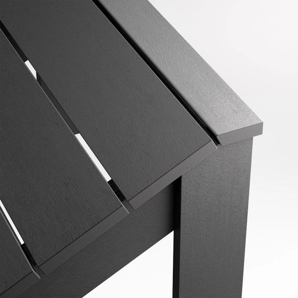 Takagi Black Recycled Outdoor Adirondack Chair Ottoman