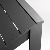Takagi Black Recycled Outdoor Adirondack Chair Ottoman