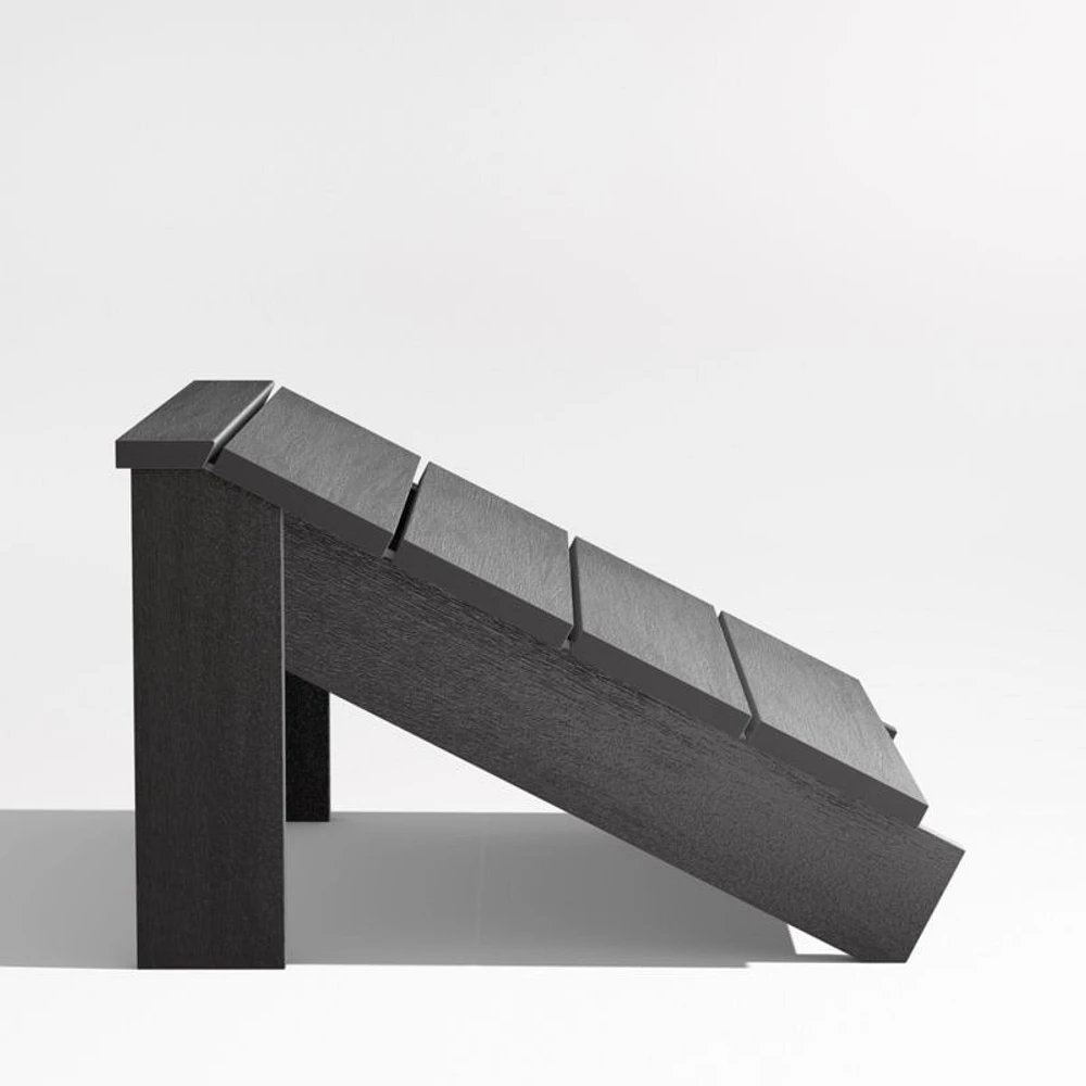 Takagi Black Recycled Outdoor Adirondack Chair Ottoman