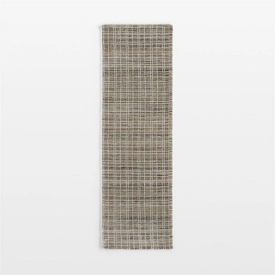 Talence Performance Checkered Sand Beige Runner Rug 2'10"x9'