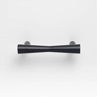 Tapered 3" Matte Black Cabinet Drawer Bar Pull