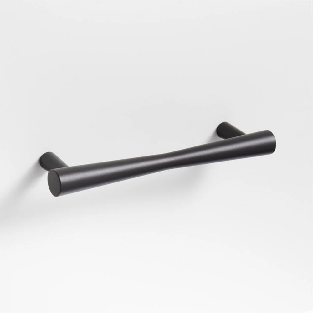 Tapered 5" Matte Black Cabinet Drawer Bar Pull
