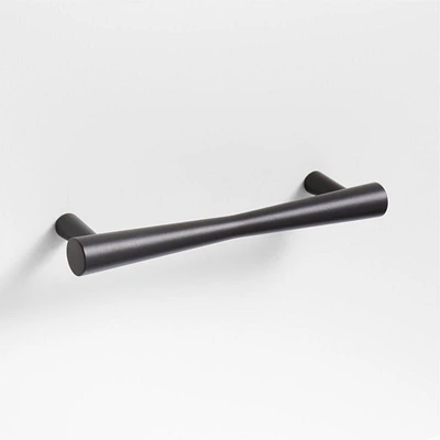 Tapered 5" Matte Black Cabinet Drawer Bar Pull