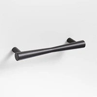 Tapered 5" Matte Black Cabinet Drawer Bar Pull