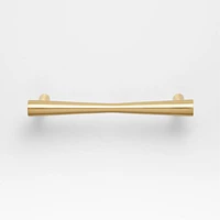 Tapered 5" Brushed Brass Cabinet Drawer Bar Pull