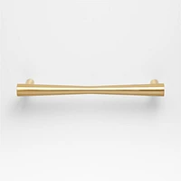 Tapered 6" Brushed Brass Cabinet Drawer Bar Pull