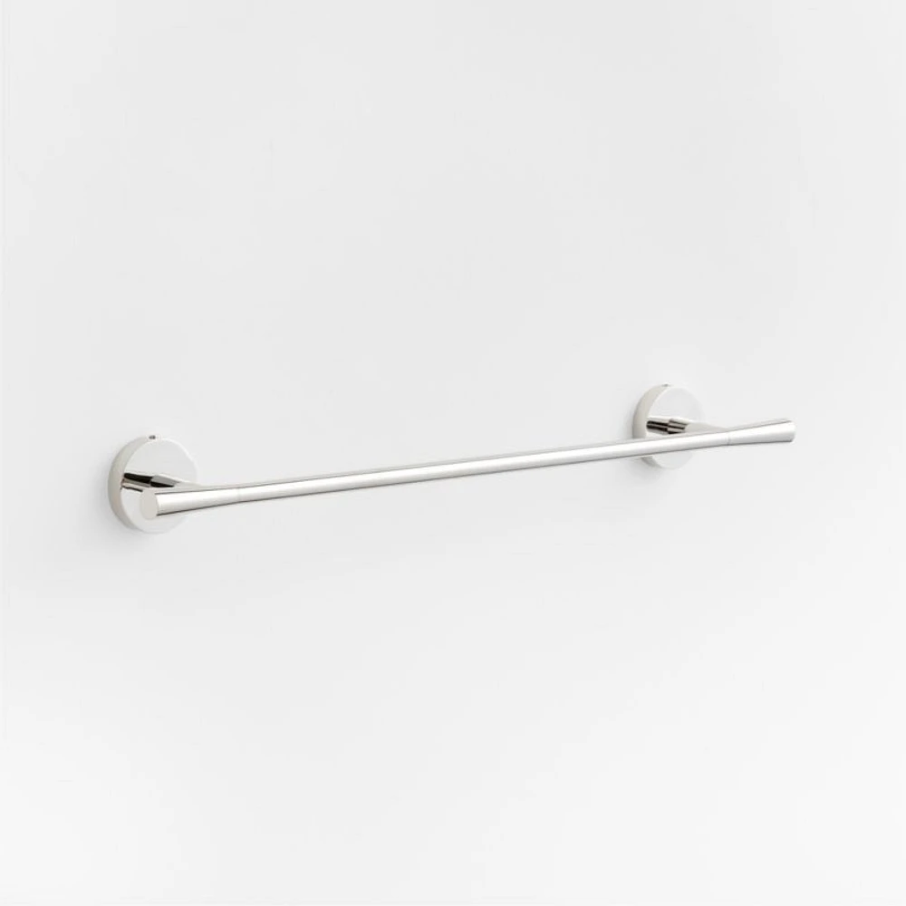 Tapered Polished Chrome Bath Towel Bar 18"
