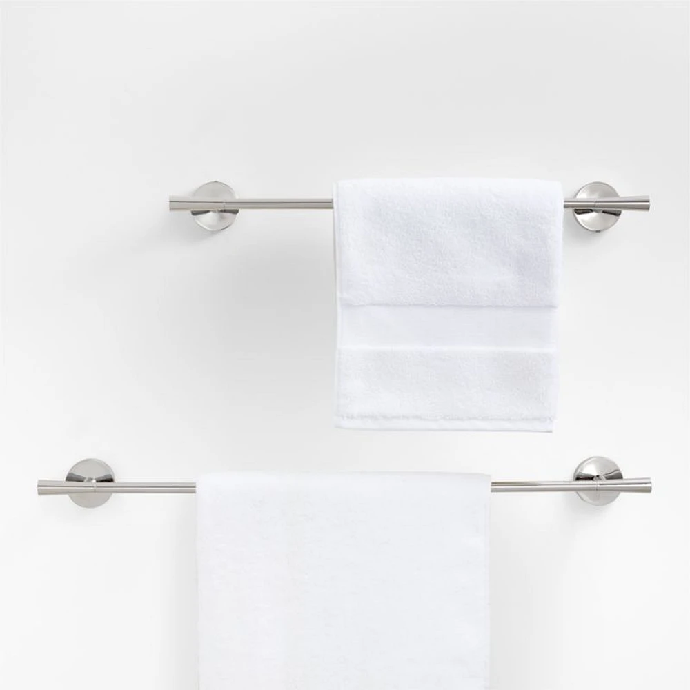 Tapered Polished Chrome Bath Towel Bar 18"