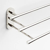 Tapered Polished Chrome Wall-Mounted Bathroom Towel Rack