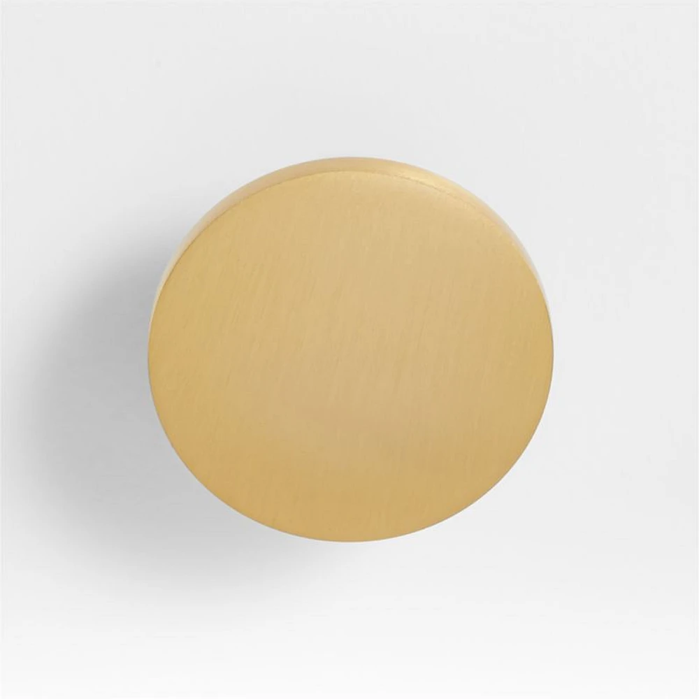 Tapered Brushed Brass Cabinet Knob