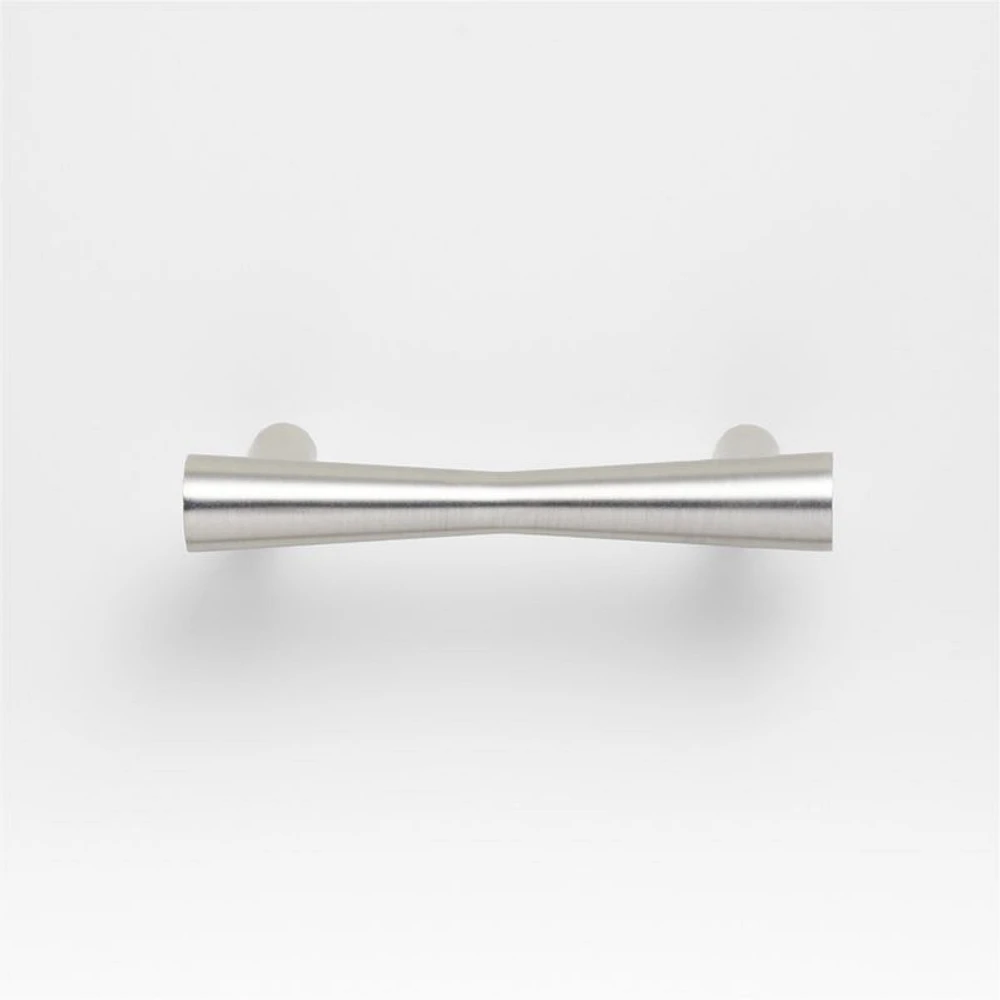 Tapered 3" Brushed Nickel Cabinet Drawer Bar Pull