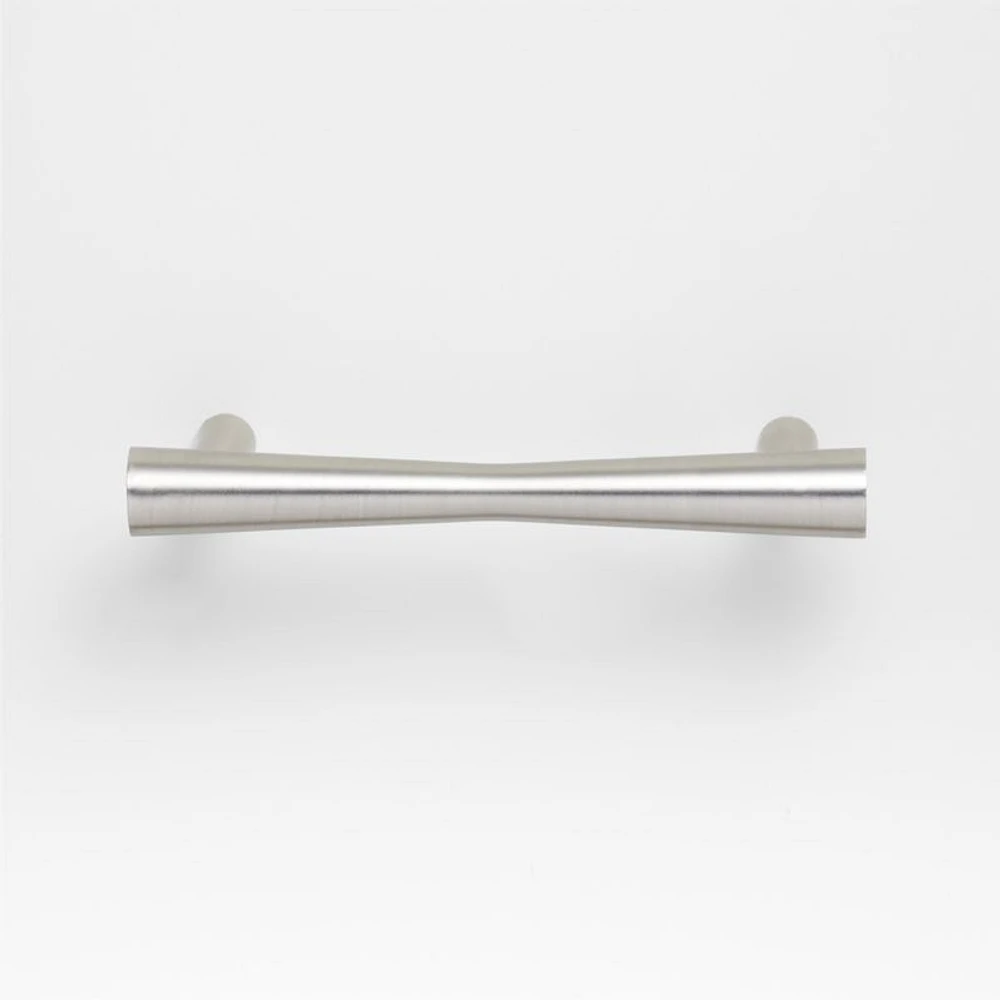 Tapered 4" Brushed Nickel Cabinet Drawer Bar Pull