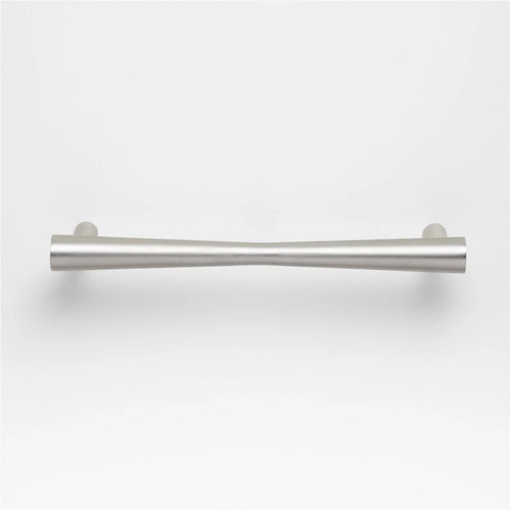 Tapered 6" Brushed Nickel Cabinet Drawer Bar Pull