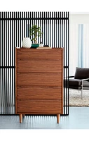 Tate Walnut 5-Drawer Chest