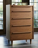 Tate Walnut 5-Drawer Chest