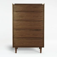 Tate Walnut 5-Drawer Chest