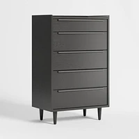 Tate Black 5-Drawer Chest