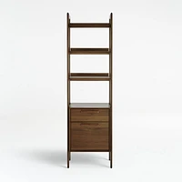 Tate Walnut Bookcase File Cabinet