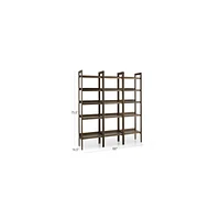 Tate Walnut Bookcases, Set of 3