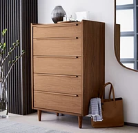 Tate Walnut 5-Drawer Chest
