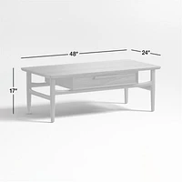 Tate Walnut Wood 48" Rectangular Storage Coffee Table
