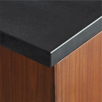Tate 36" Black Granite Top Single Sink Vanity with Walnut Wood Doors